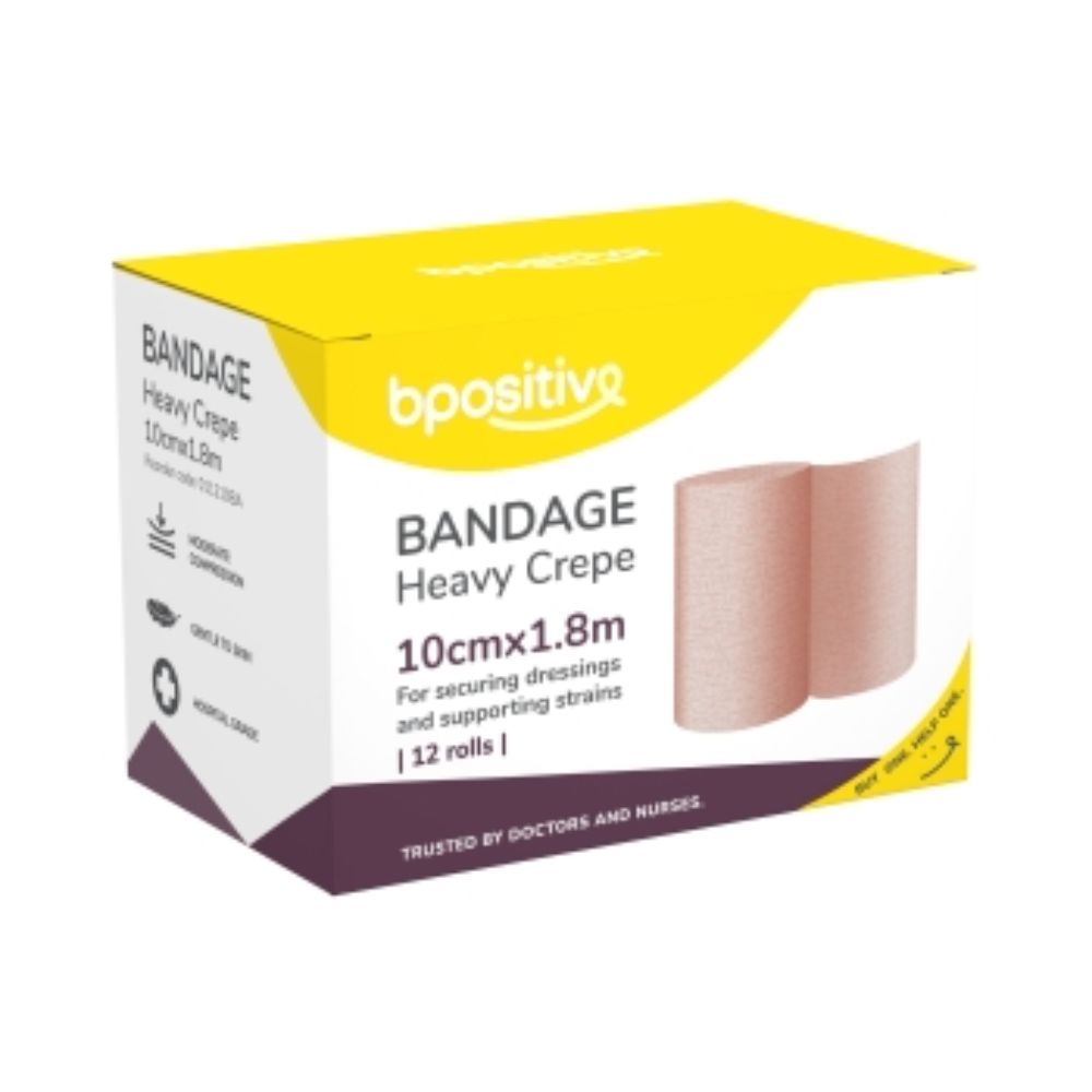 Bpositive Bandage Heavy Crepe 10cm X 1.8m
