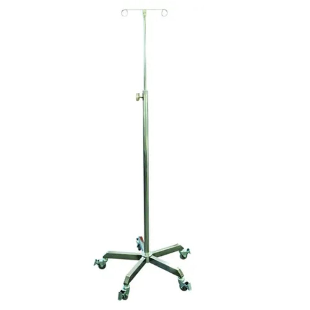 MOBILE IV STAND STAINLESS STEEL 2 HOOKS