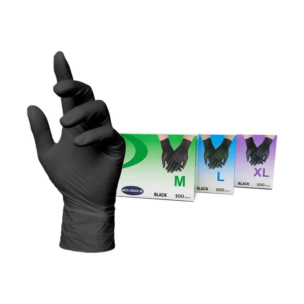 Nitrile Gloves Black Powder Free