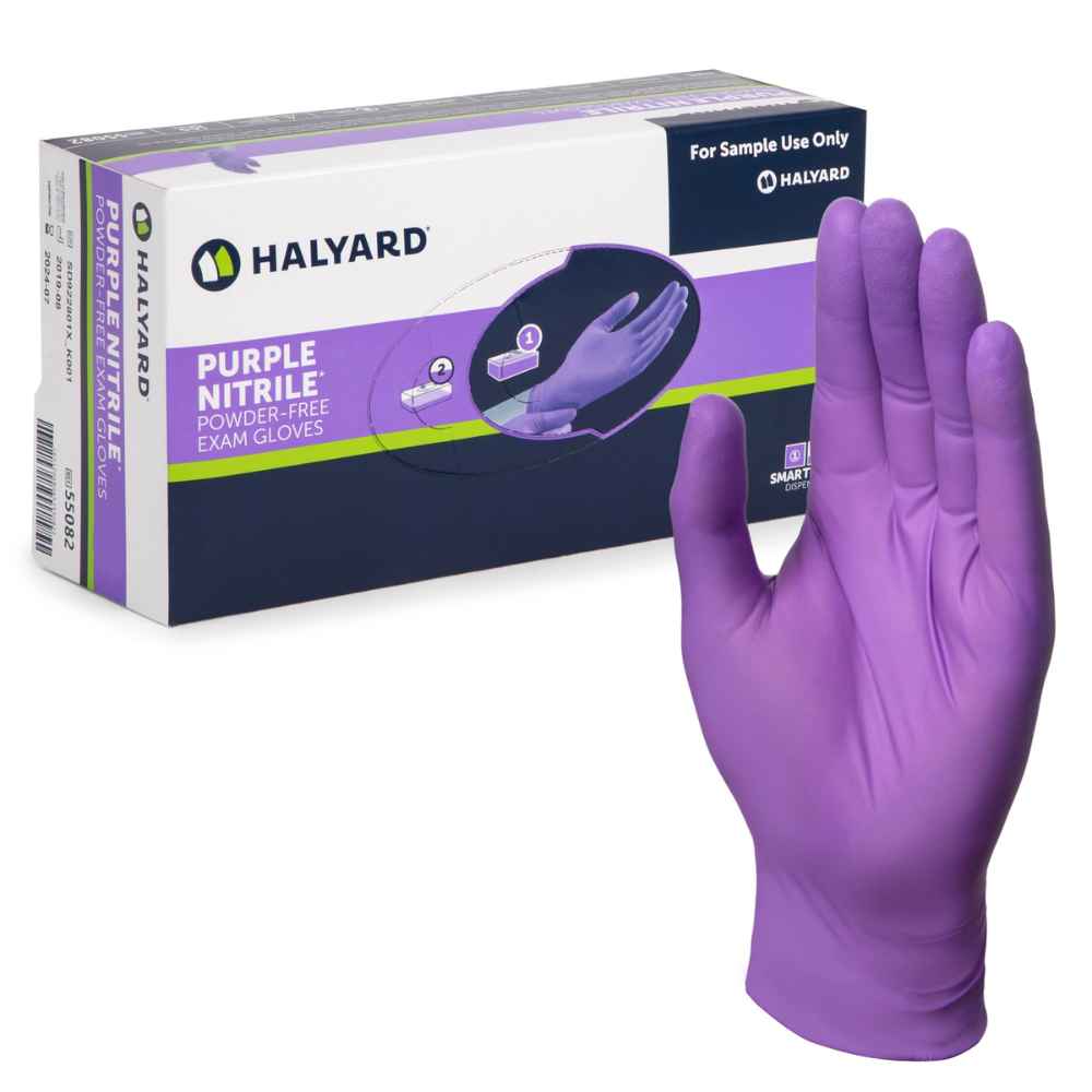 Halyard Purple Nitrile Powder-Free Examination Gloves